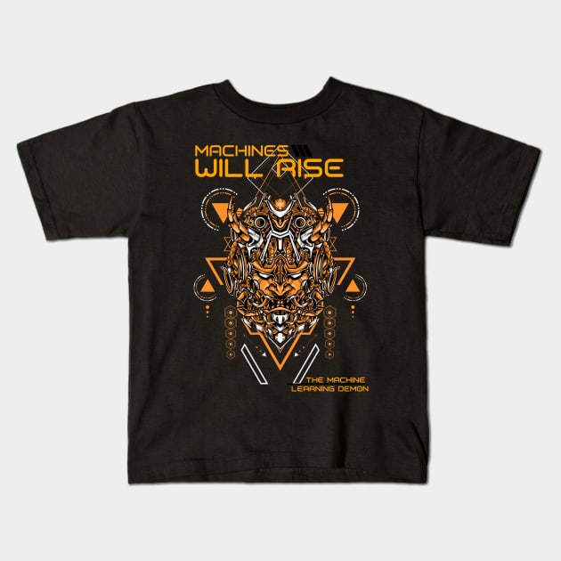 The Machines will Rise - The Machine Learning Demon Kids T-Shirt by Cyber Club Tees